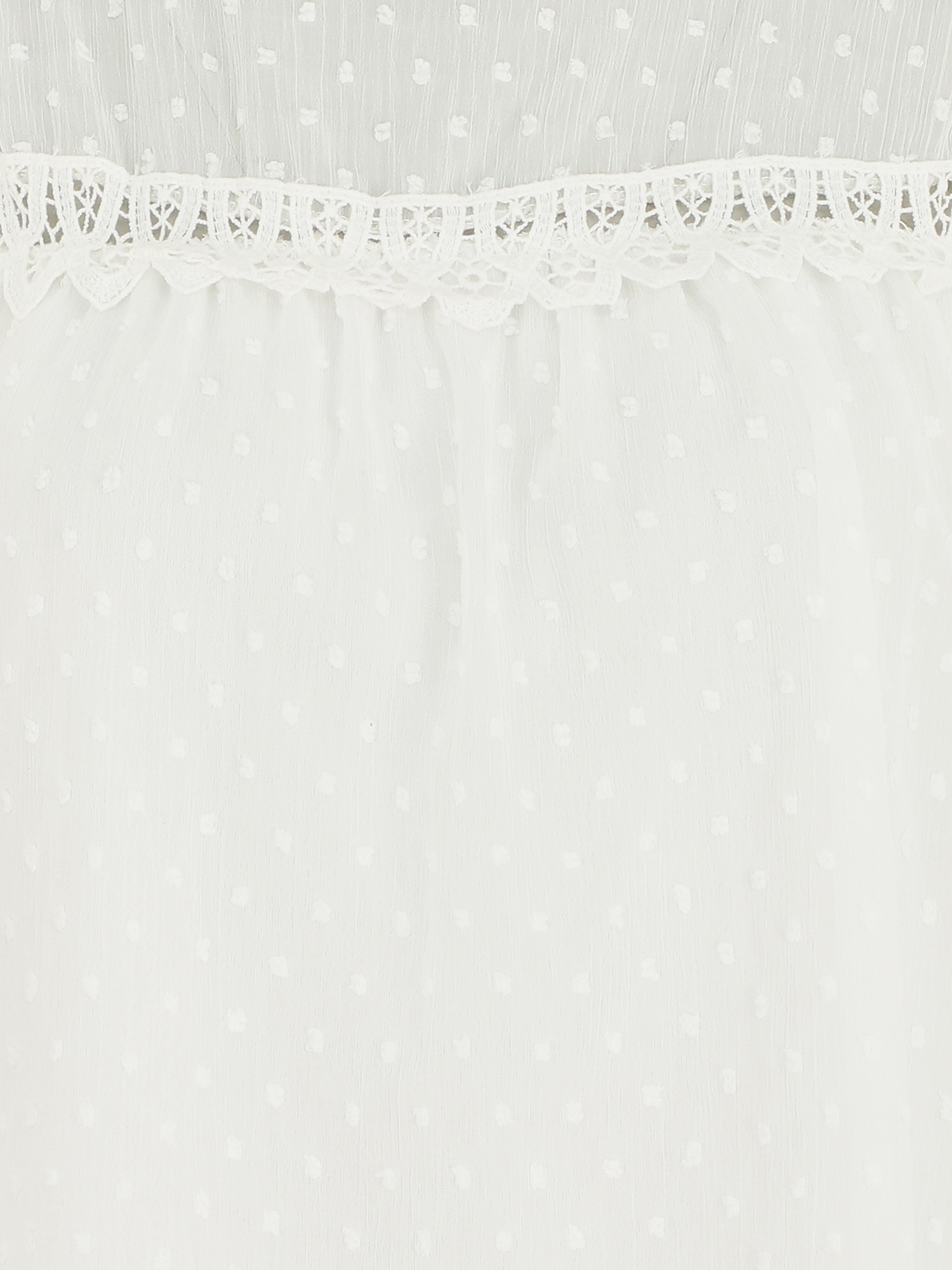 Top plumetis sans manches uni - Blanc - 3