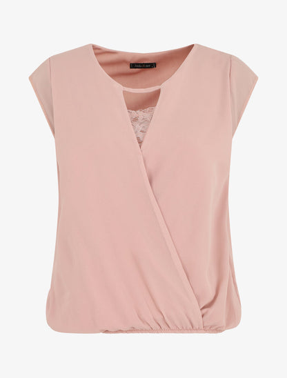 Top cache-coeur uni sans manches - Rose poudré - 1