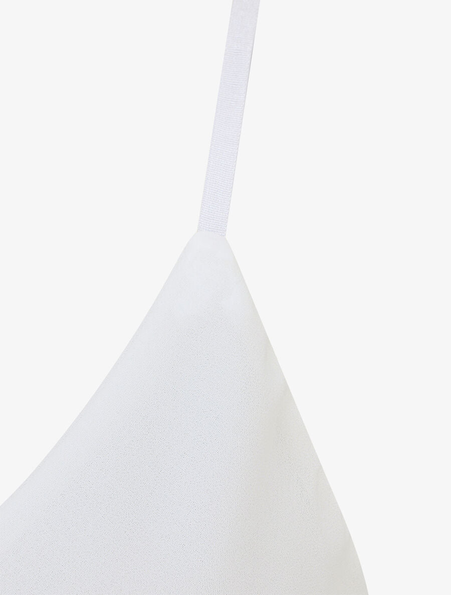 Caraco fluide uni col V - Blanc - 3