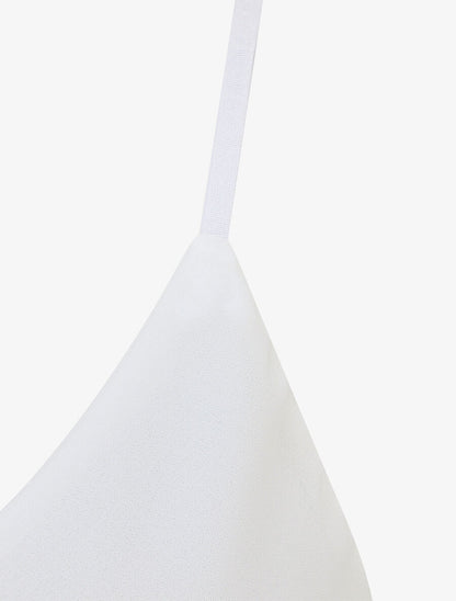 Caraco fluide uni col V - Blanc - 3