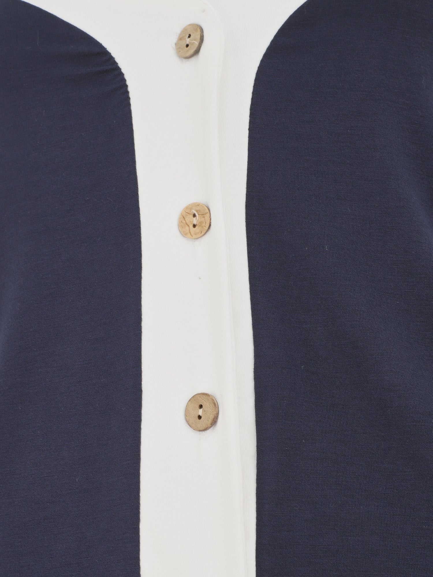Débardeur uni boutonné - Marine - 3