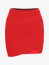 Mini-jupe drapée - Rouge - 4