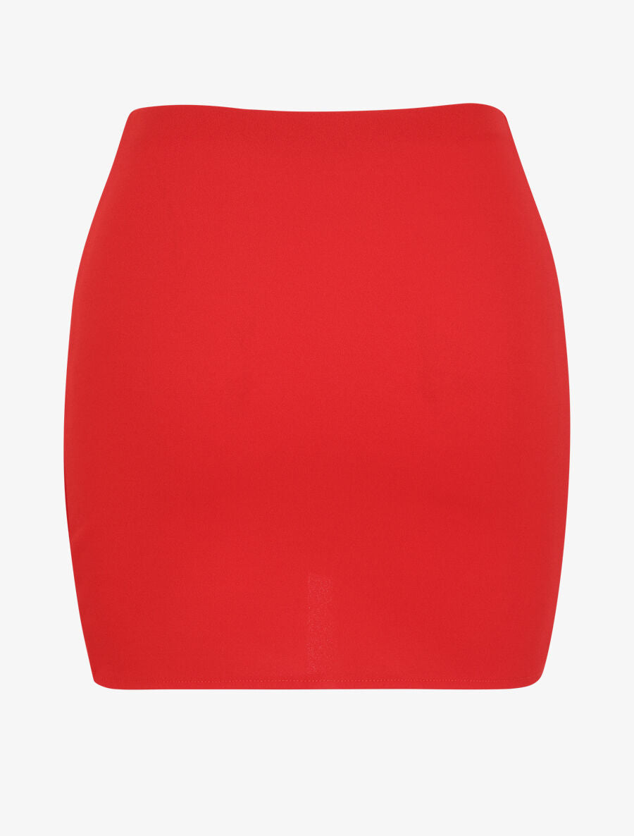 Mini-jupe drapée - Rouge - 2