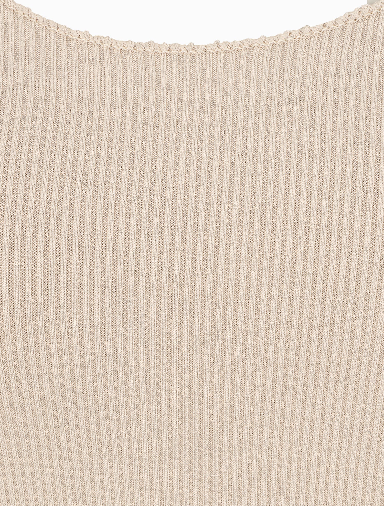 Débardeur côtelé coupe ajustée - Beige - 3