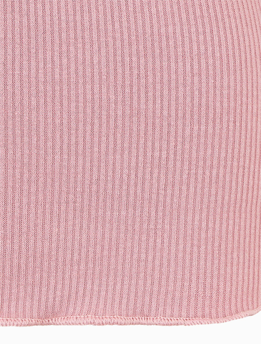 Débardeur côtelé coupe ajustée - Rose - 3