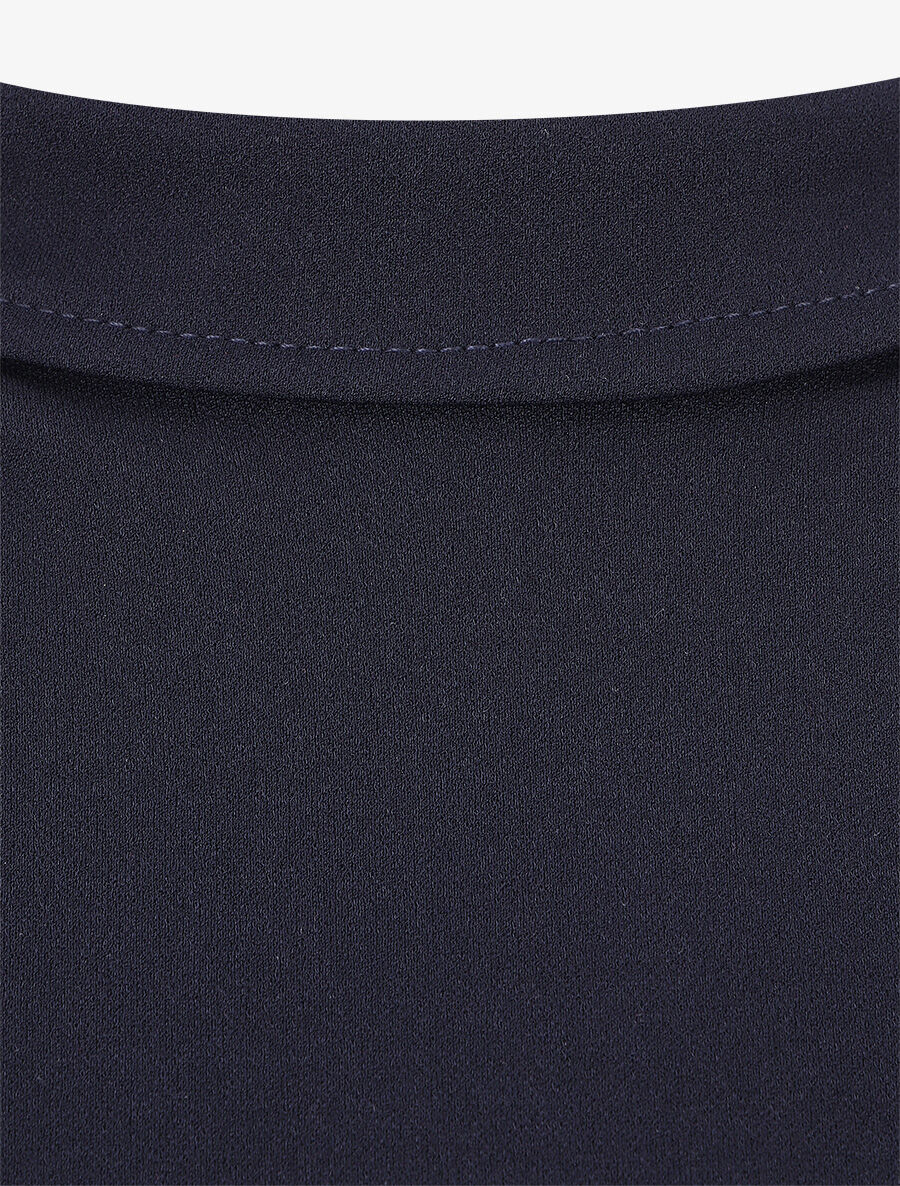Top péplum à col américain - Marine - 3