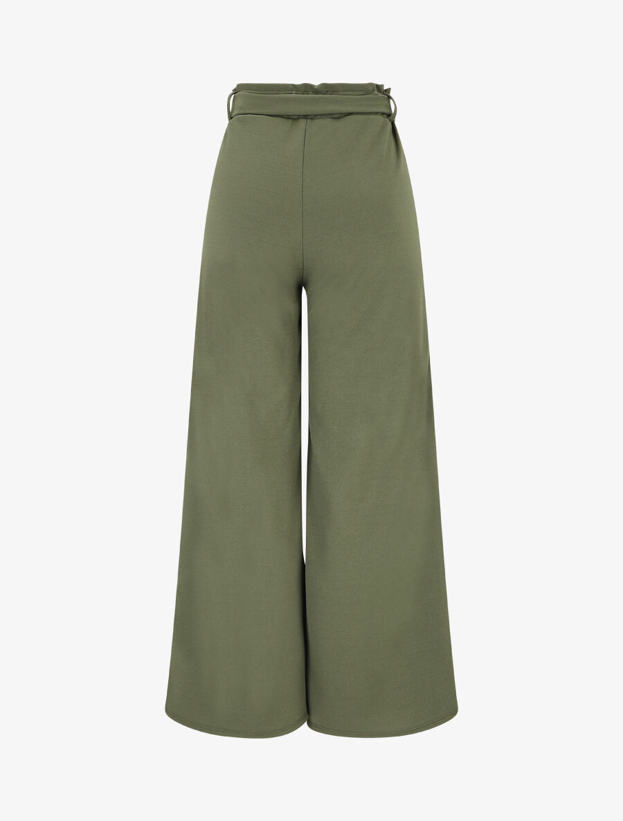 Pantalon uni ample fluide - Kaki - 2
