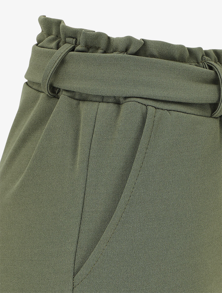 Pantalon uni ample fluide - Kaki - 3