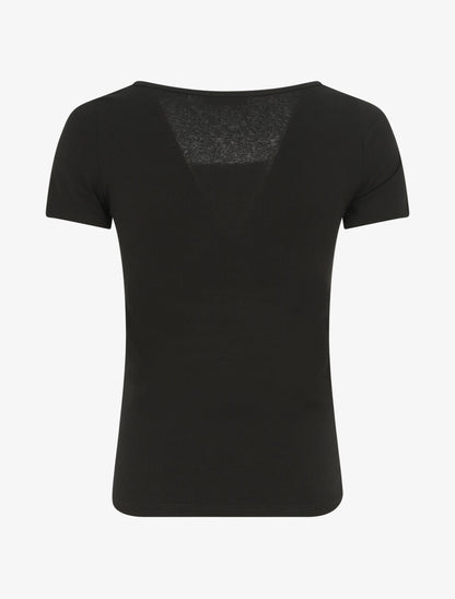 T-shirt uni stretch - Noir - 2