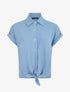 Chemise unie manches courtes à nouer - Bleu - 5