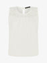 Top sans manches col en dentelle - Blanc - 5