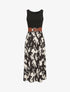 Robe longue sans manches imprimé fleurs - Noir - 4