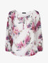 Blouse manches longues imprimé floral - Blanc - 1