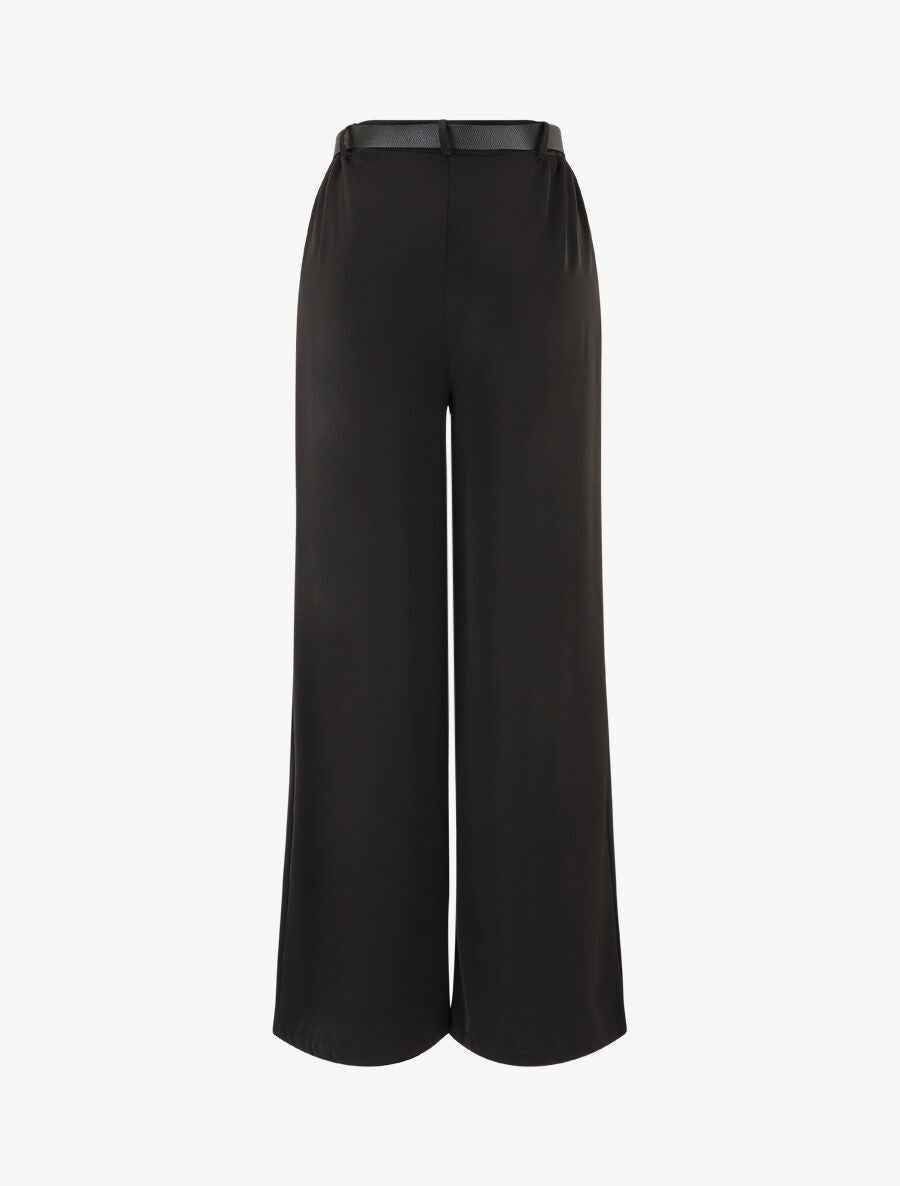 Pantalon ample fluide uni - Noir - 2