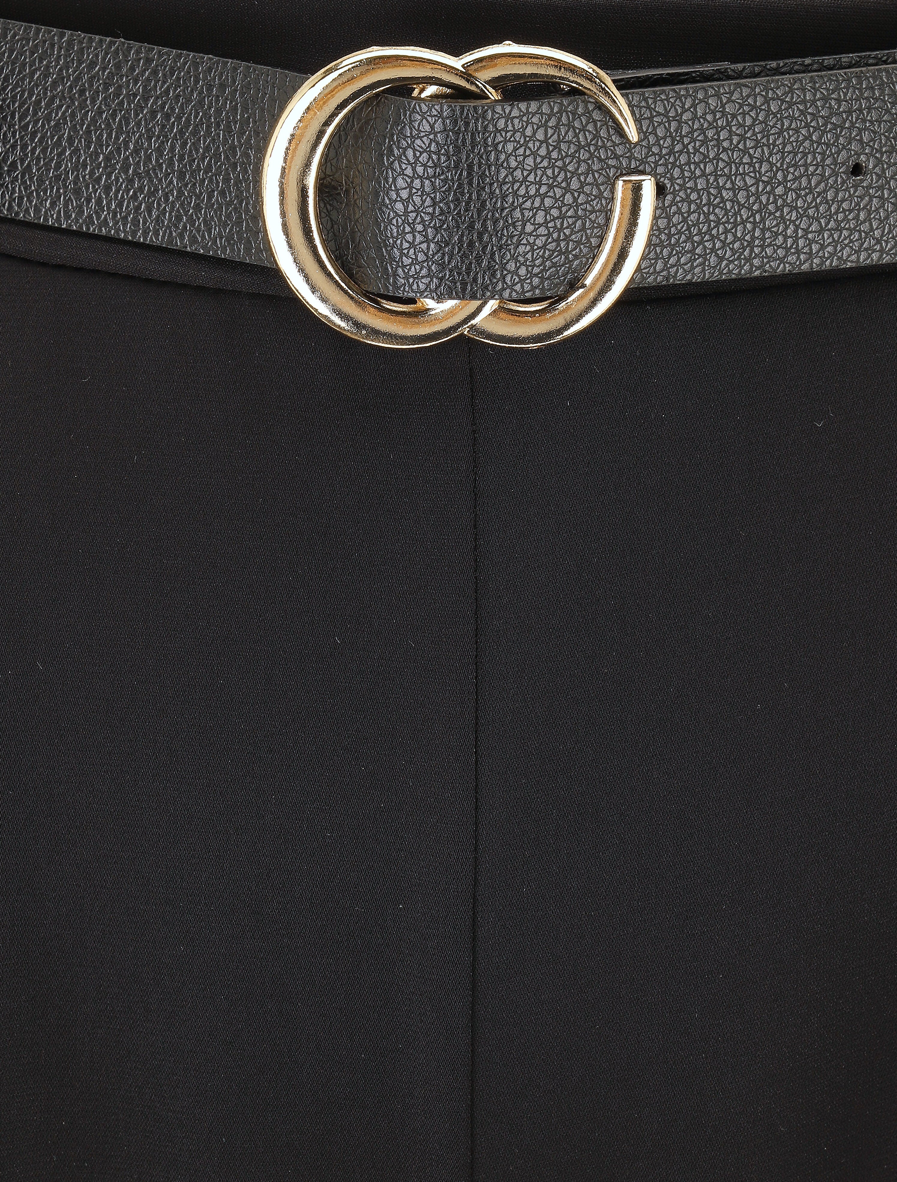 Pantalon ample fluide uni - Noir - 3