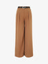 Pantalon ample fluide uni - Camel - 1