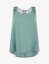 Top uni et broderies au dos - Vert d&