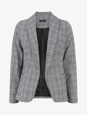 Blazer droit à imprimé prince de galles - Noir - 1