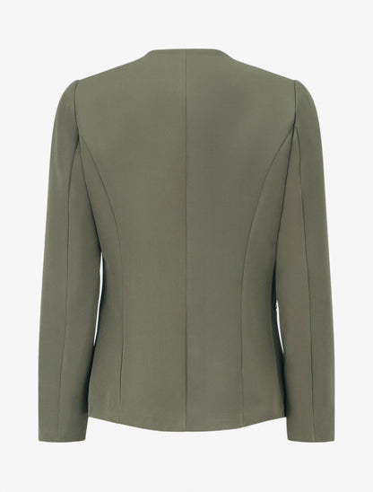 Blazer uni à poches zippées - Kaki - 2