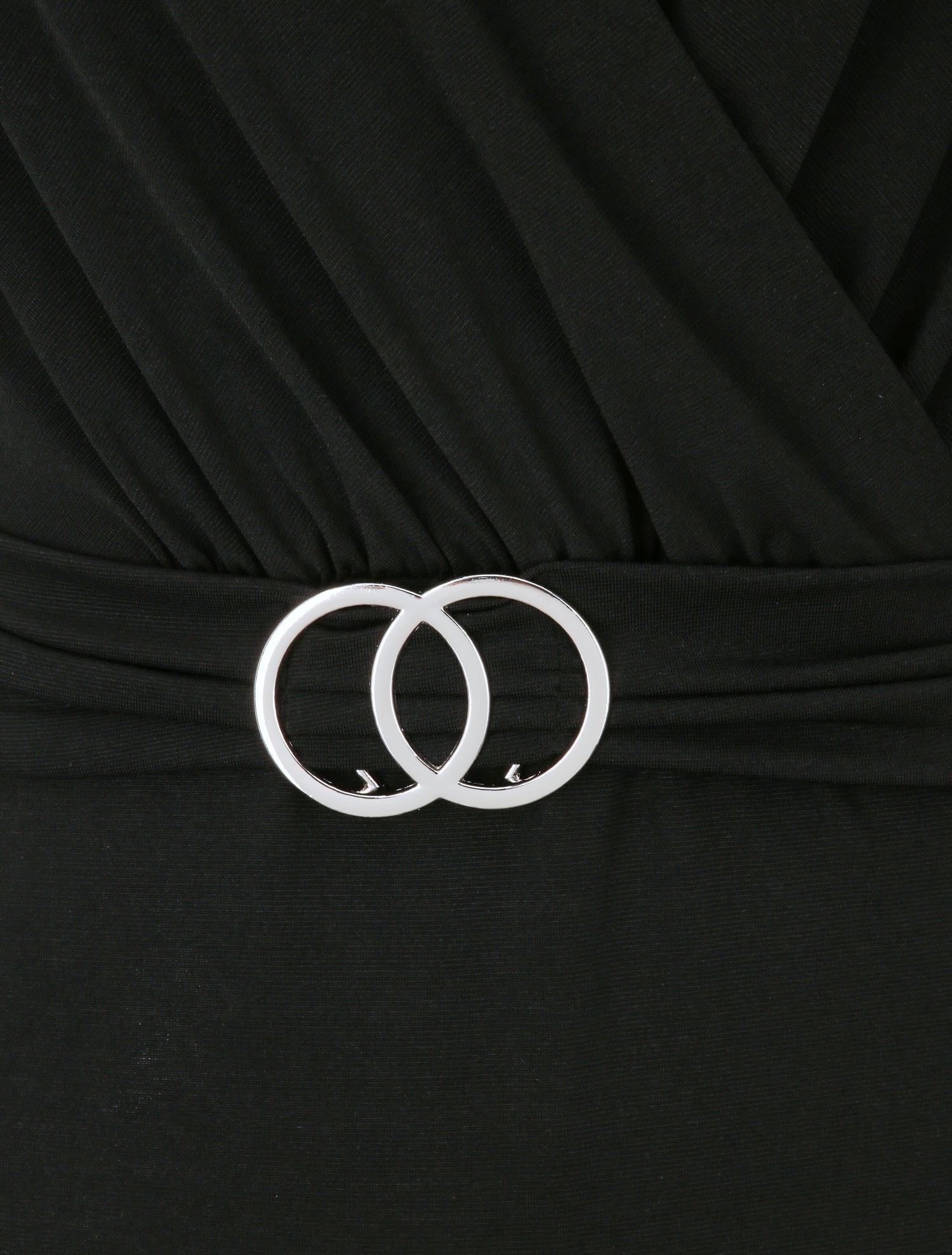Body à col cache-coeur et ceinture à boucle - Noir - 3