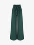 Pantalon uni à taille élastiquée - Vert sapin - 1
