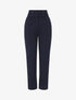 Pantalon fluide uni - Marine - 1