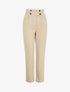Pantalon fluide uni - Beige - 1