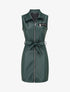 Robe mi-longue en simili - Vert sapin - 1