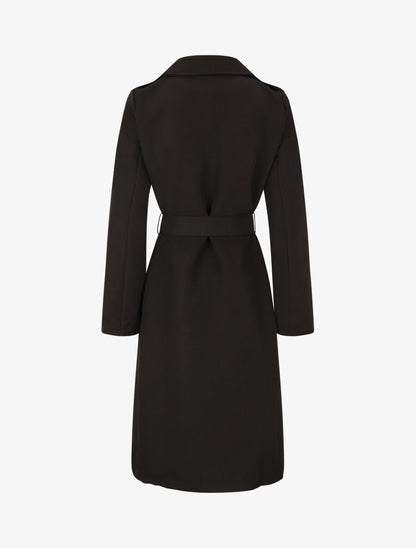 Trench long ceinturé - Noir - 2