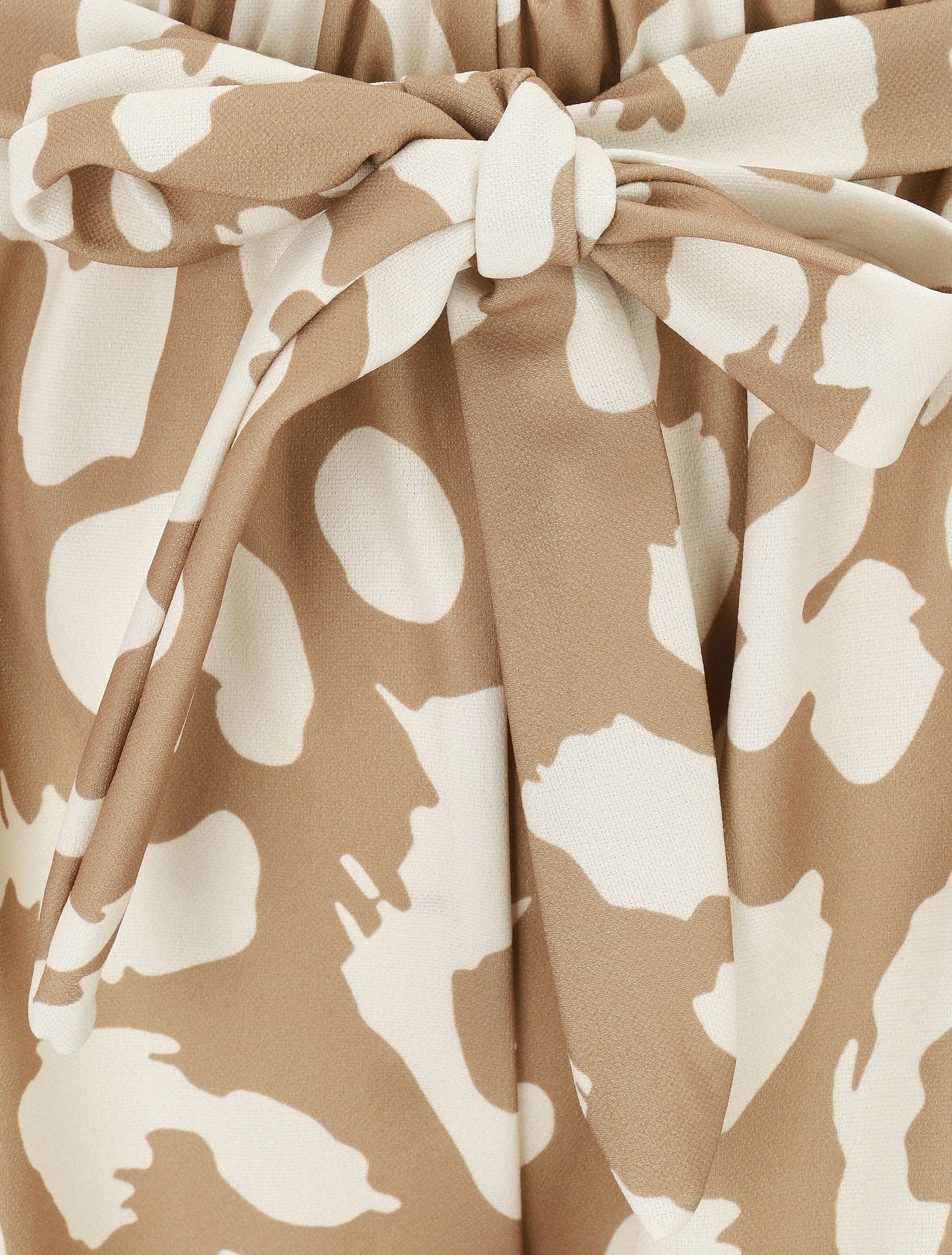 Pantalon ample à imprimé graphique - Camel - 3