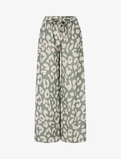 Pantalon ample à imprimé graphique - Vert d&