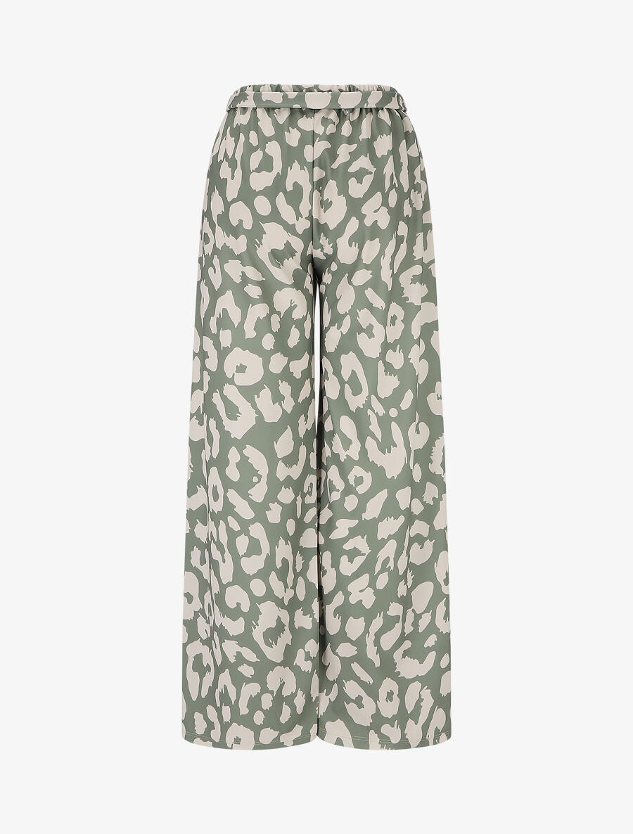 Pantalon ample à imprimé graphique - Vert d&