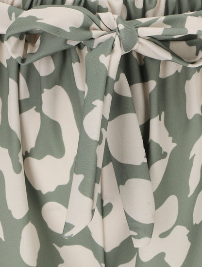 Pantalon ample à imprimé graphique - Vert d&