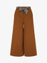 Pantalon ample uni fluide - Marron - 1