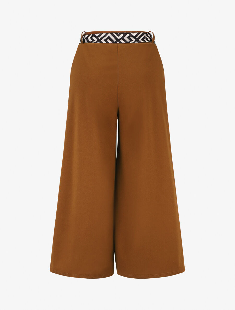 Pantalon ample uni fluide - Marron - 2