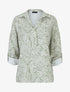 Blouse fluide à imprimé graphique - Vert d&