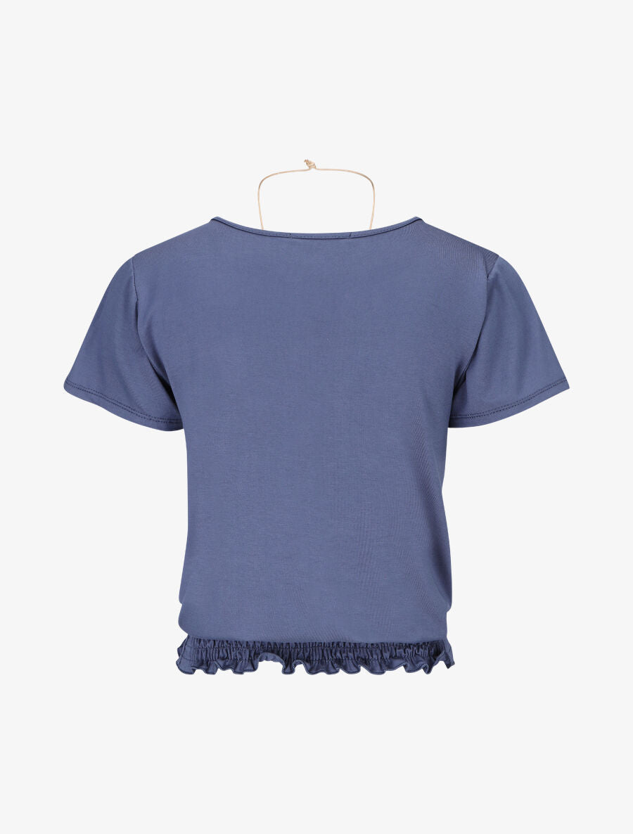 Top à buste et bas froncés - Bleu - 2
