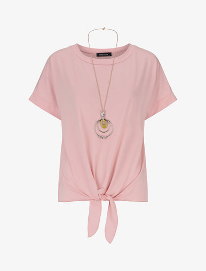 Top uni à nouer - Rose - 1