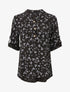 Blouse à imprimé fleuri - Noir - 5