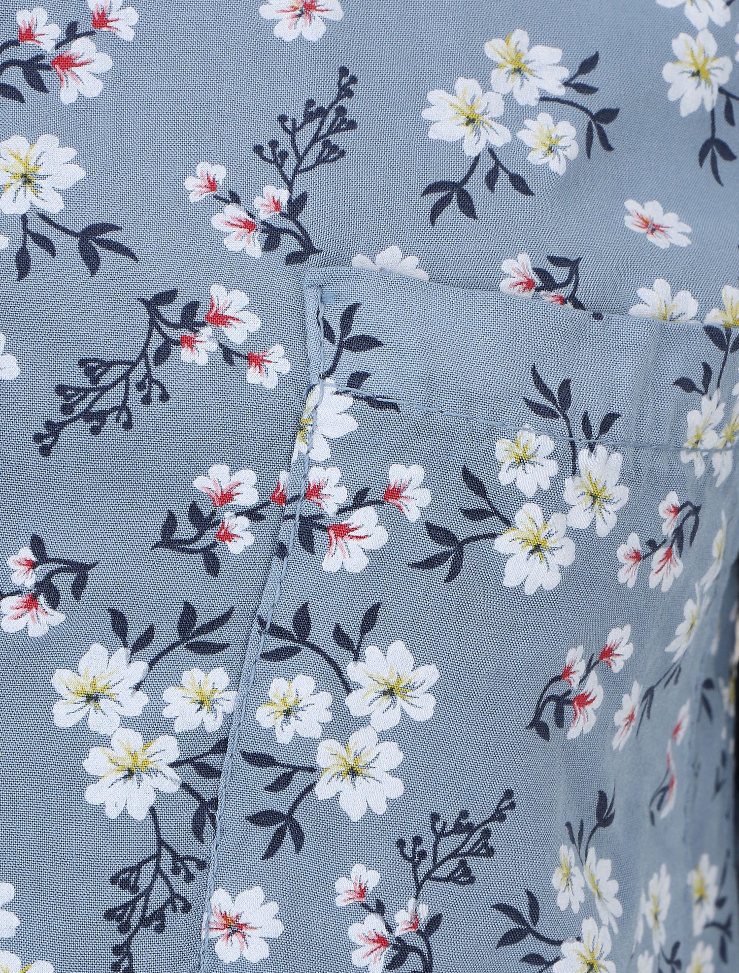 Blouse à imprimé fleuri - Bleu - 3