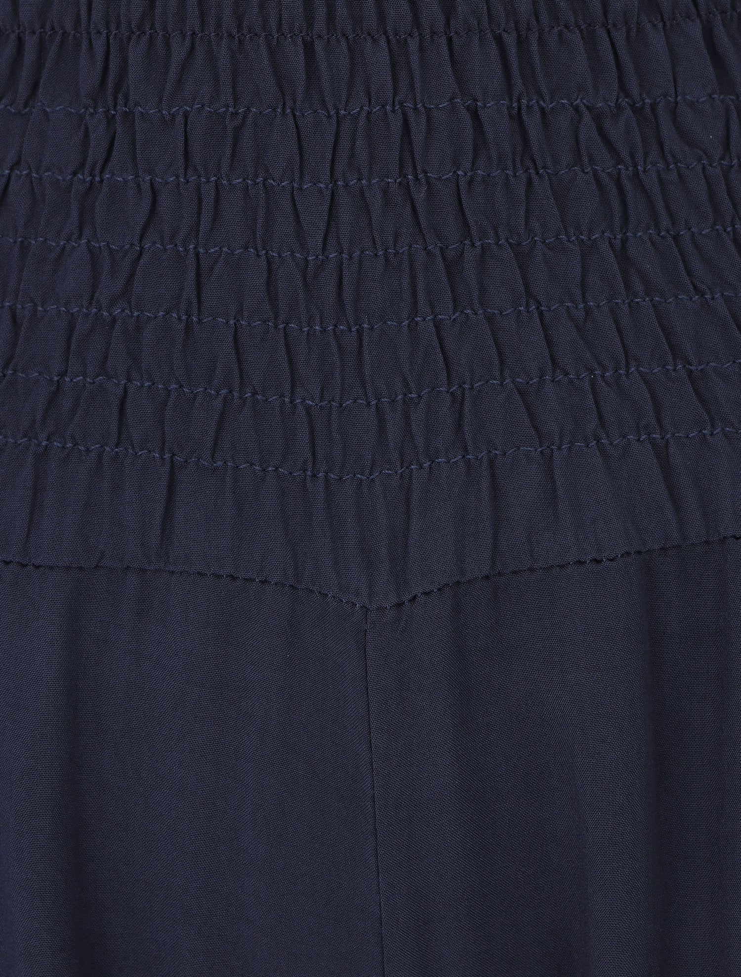 Pantalon ample à taille élastiquée - Marine - 3