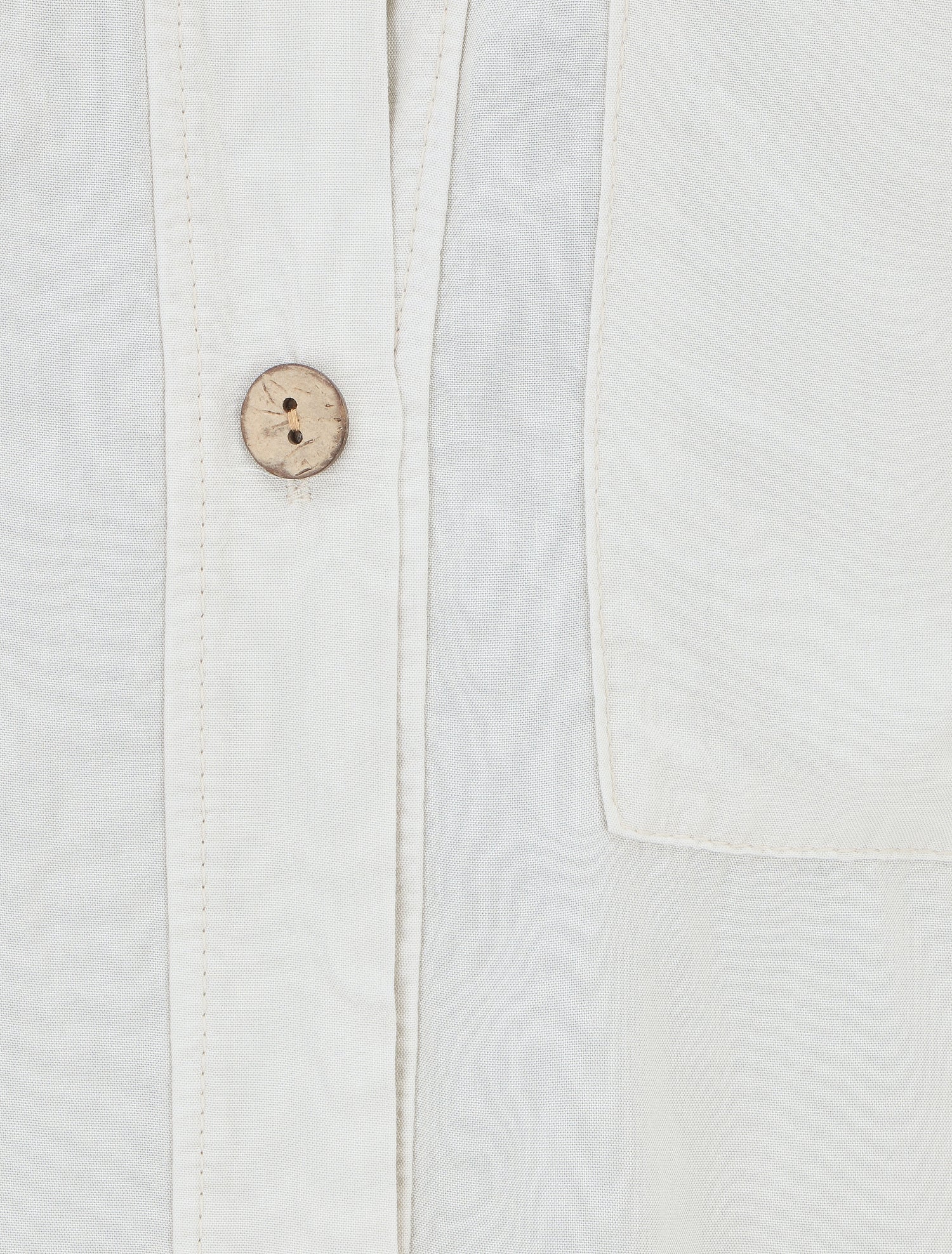 Chemise élastiquée unie manches longues - Beige - 3