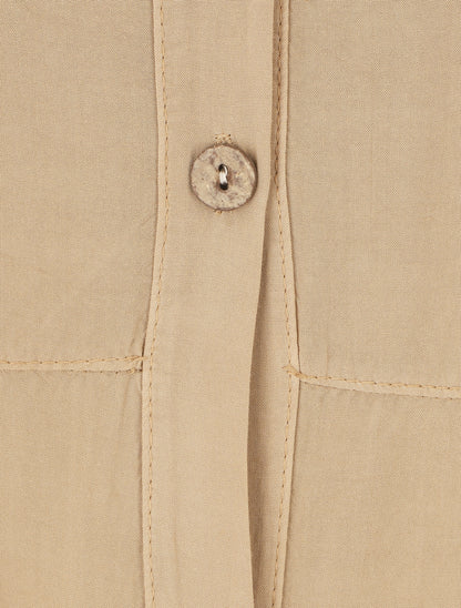 Chemise fluide oversize - Camel - 3