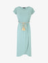 Robe longue style portefeuille - Vert d&