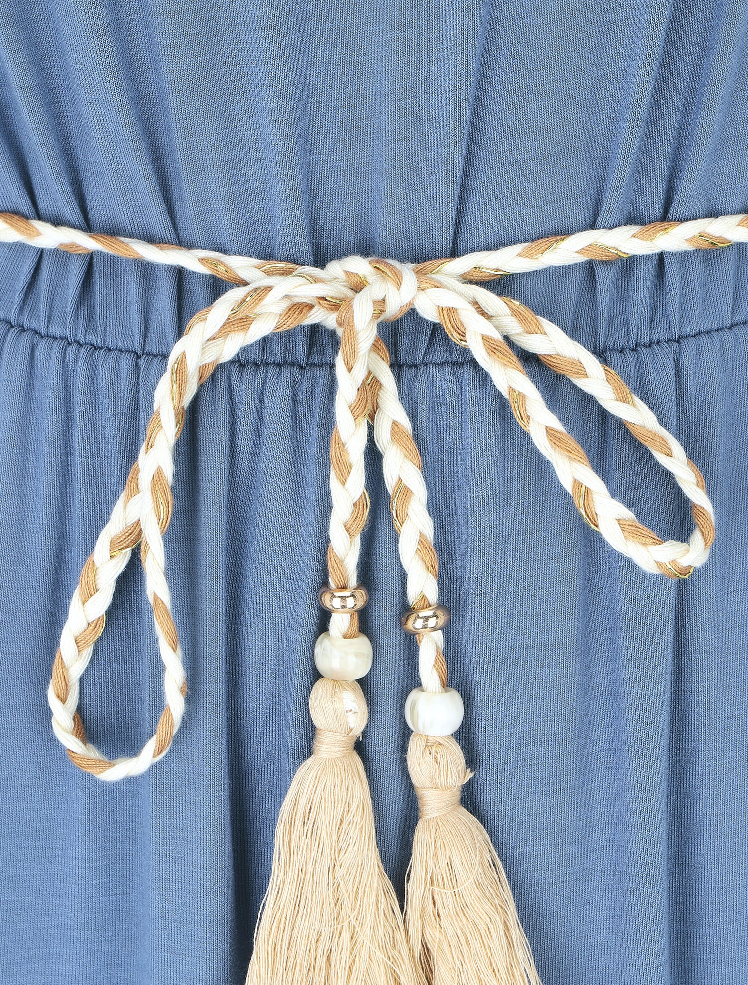 Robe longue style portefeuille - Bleu - 3