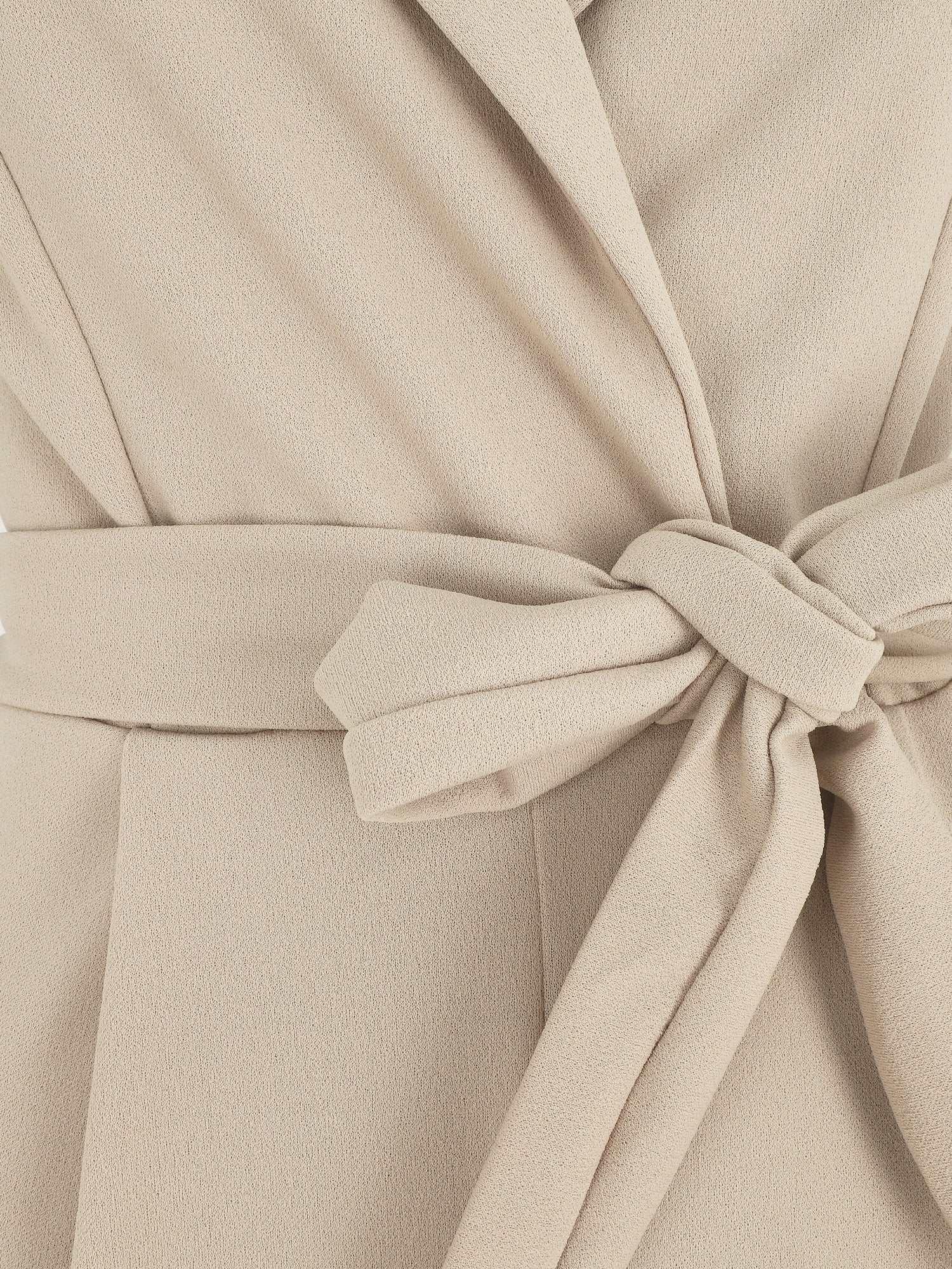 Combinaison unie à col cranté - Beige - 3
