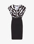 Robe courte ajustée à motif géométrique - Noir - 1