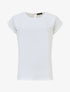 Top manches courtes uni dos en dentelle - Blanc - 1