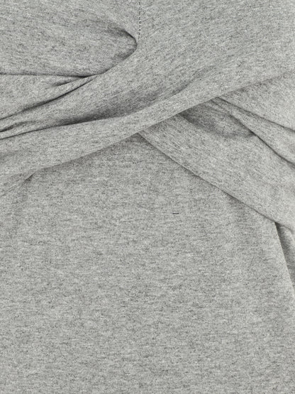 Débardeur ajusté uni col croisé - Gris - 3