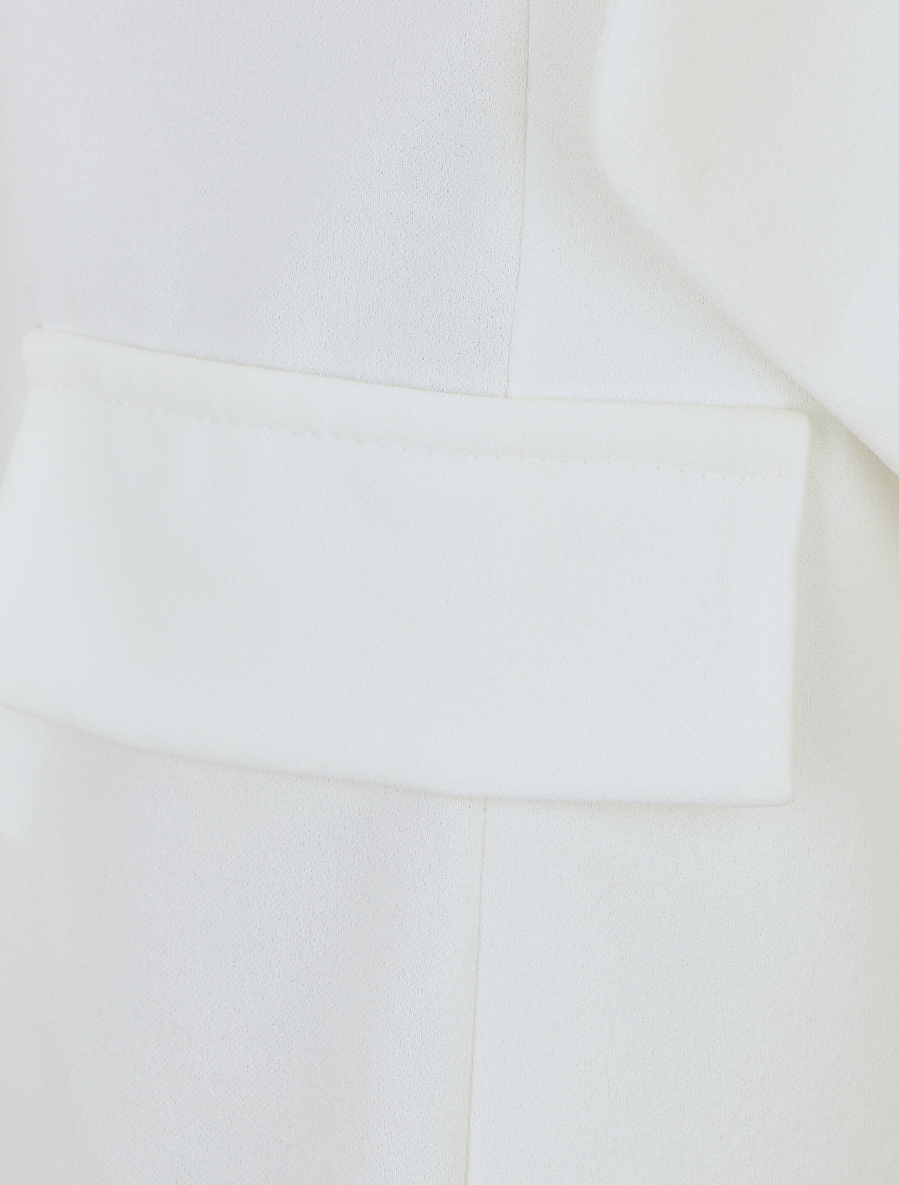 Veste droite unie col cascade - Blanc - 3